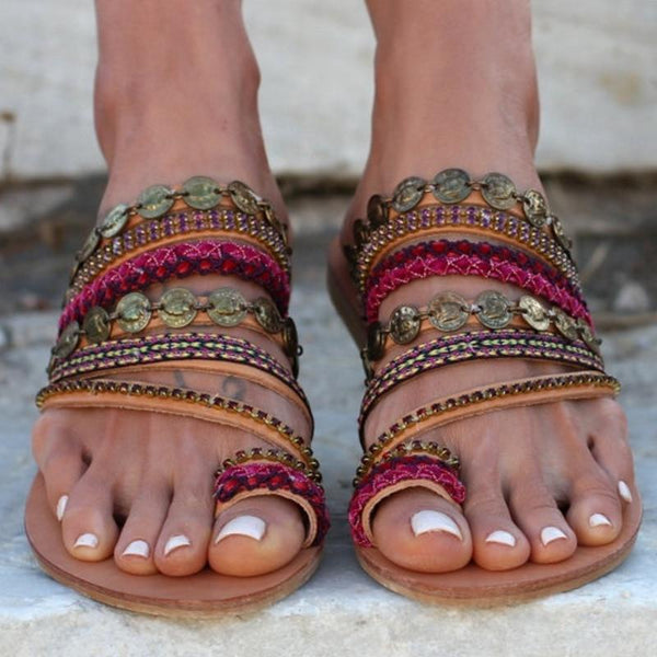 Belinda - Boho Toe Ring Sandals