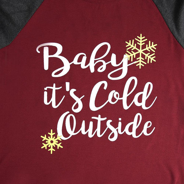 Baby It's Cold Outside Sweatshirt with Elbow Patches