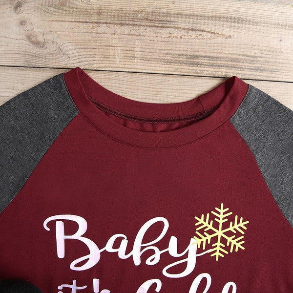 Baby It's Cold Outside Sweatshirt with Elbow Patches