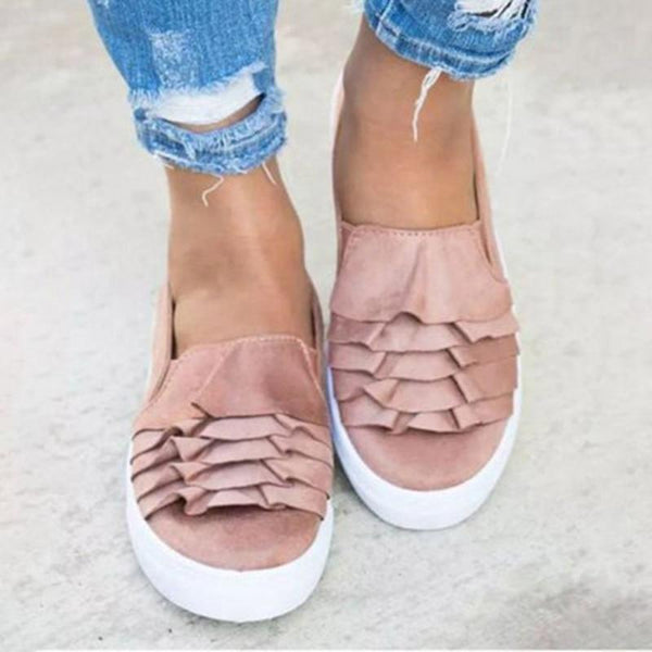 Ruffle Top Loafers