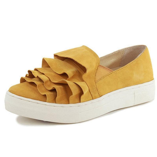 Ruffle Top Loafers