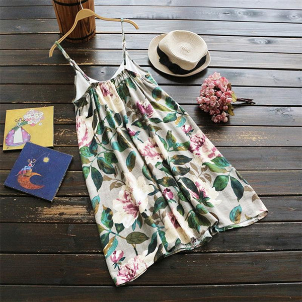 Margot - Vintage Floral Cami Strap Dress – Speak