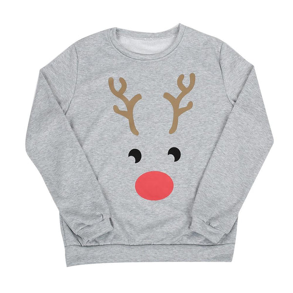 Reindeer Face Pullover Sweater