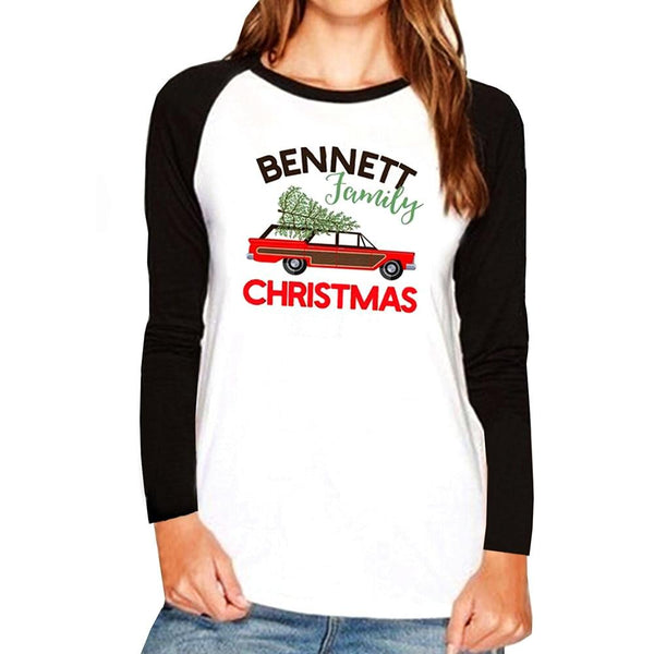 Bennett Family Christmas Long Sleeve Baseball Tee