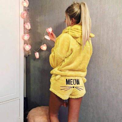 Meow Cat Tracksuit Hoodie & Shorts