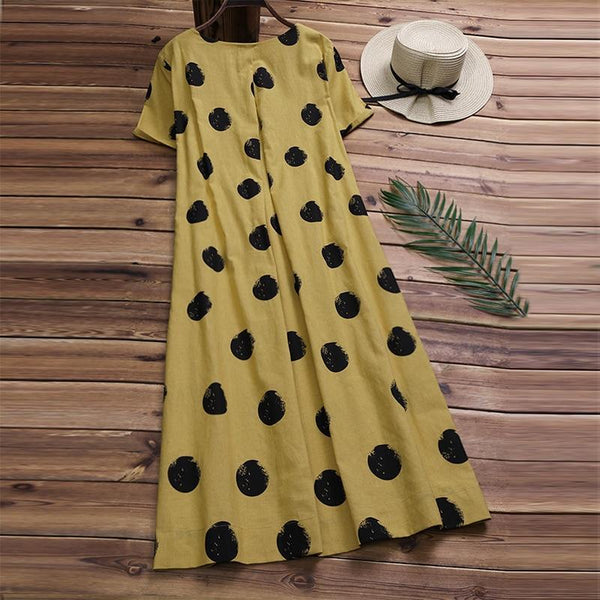 Simone - Polka Dot Pleated Dress