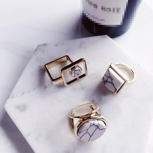 Chunky Marble Ring