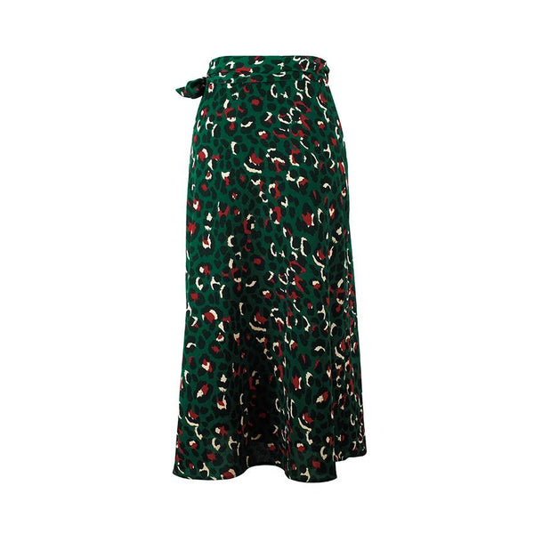 Auden - Colored Leopard High Waist Skirt