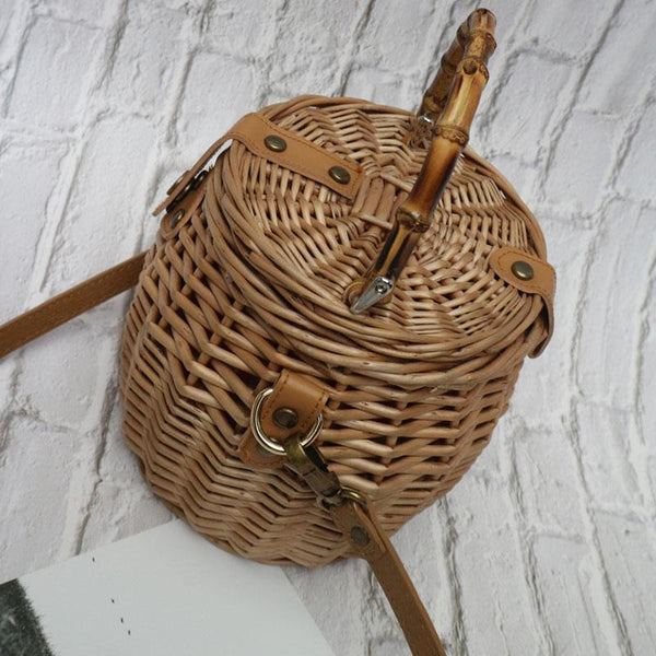 Amity - Bamboo Straw Wicker Tote Bag