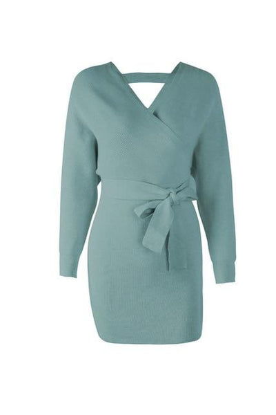 Calida - Wrap Long Sleeve Knitted Dress