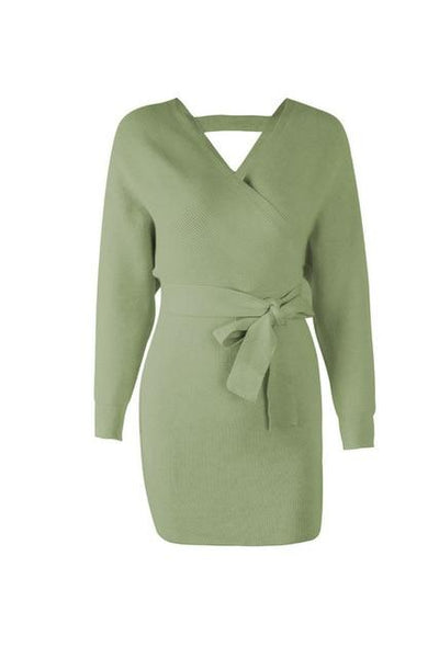 Calida - Wrap Long Sleeve Knitted Dress