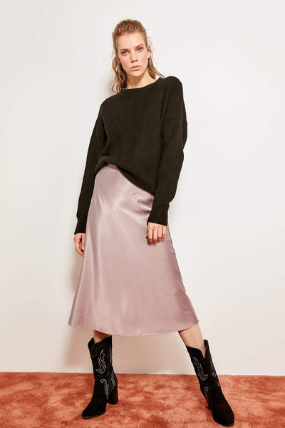 Millie - High Waist Satin Skirt